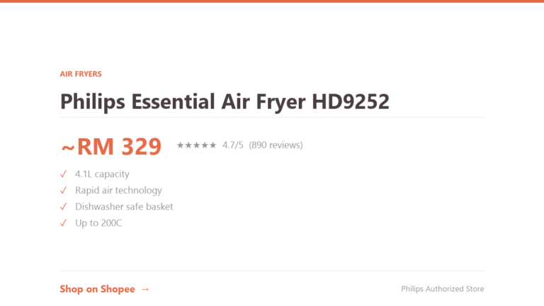 Philips Essential Air Fryer HD9252