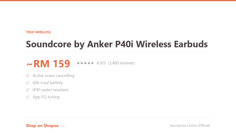 Soundcore by Anker P40i Wireless Earbuds