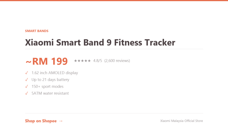 Xiaomi Smart Band 9 Fitness Tracker